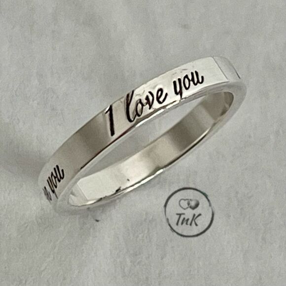 Tiffany & Co. Retired Notes "I Love You" Ring - Sterling Silver - Size 5 - Picture 7 of 16